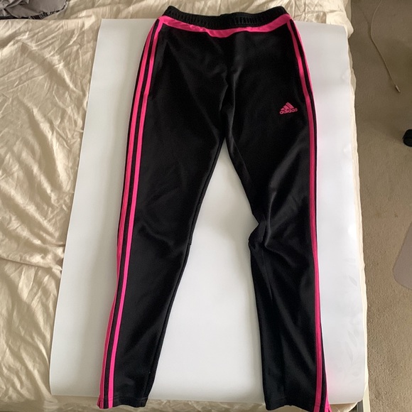 Adidas Black with Pink Track Pants size XS - Picture 2 of 3